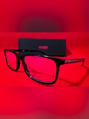 NEW Hugo Boss HG 1029 807 Men’s/Unisex Black Acetate Eyeglass Frames